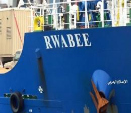 Kapal kargo Rwabee yang dibajak pemberontak Houthi di perairan Yaman pada 7 Januari 2022 lalu.